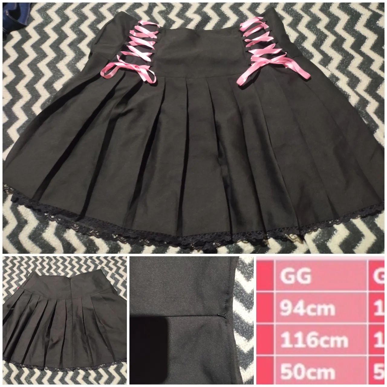 Saia Colegial com Fitas e Renda! Saia Anime Geek - Foto 5