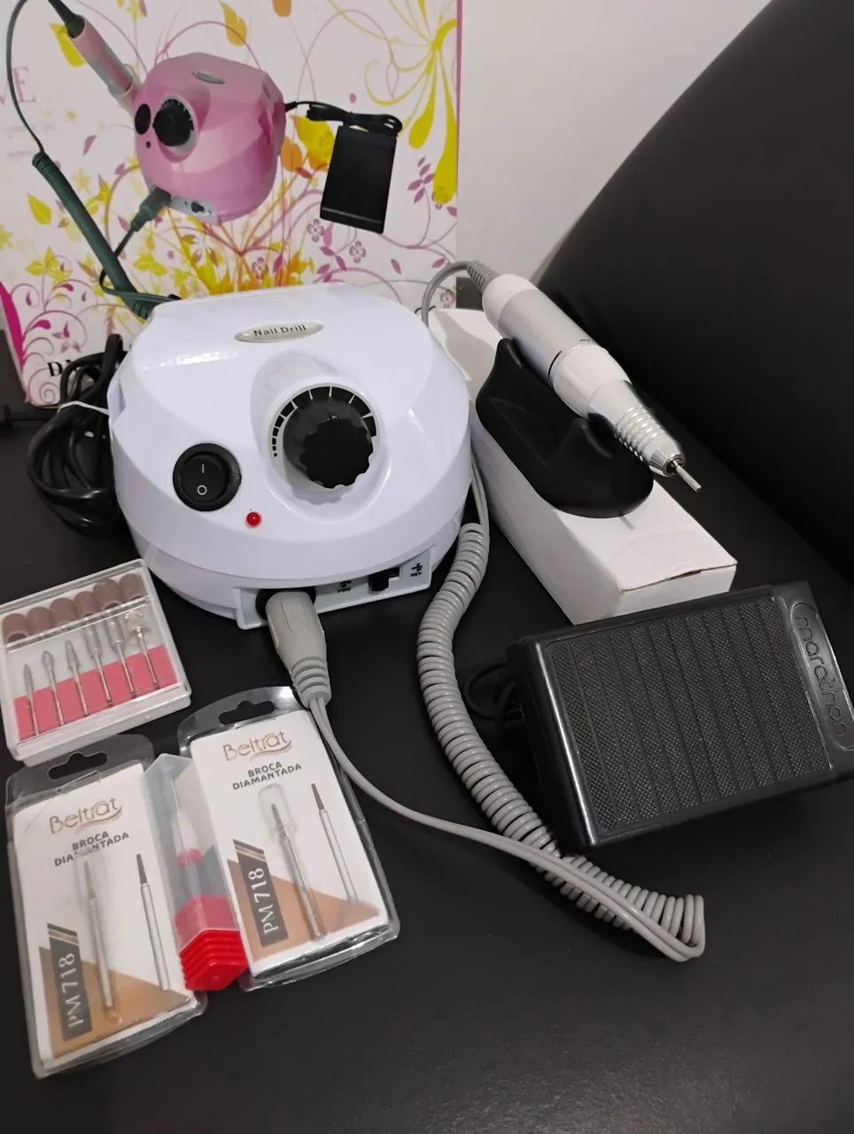 Motor elétrico Nail drill Completo - Foto 4