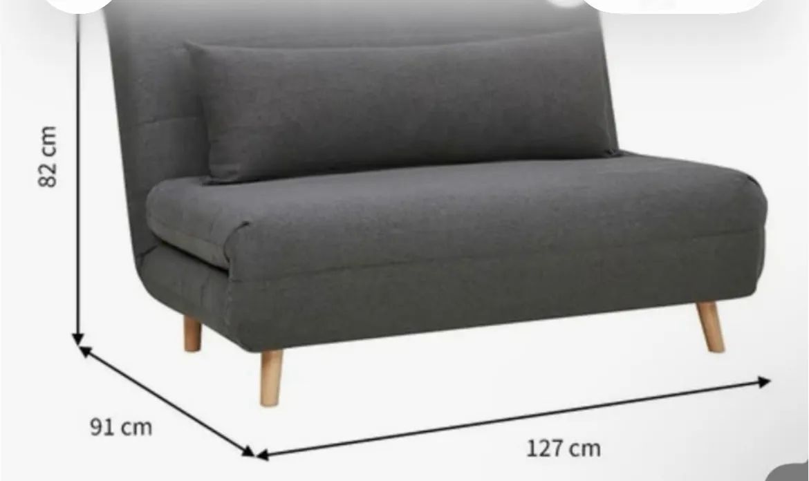 Vendo Sofá Cama na cor cinza, novo - Foto 3