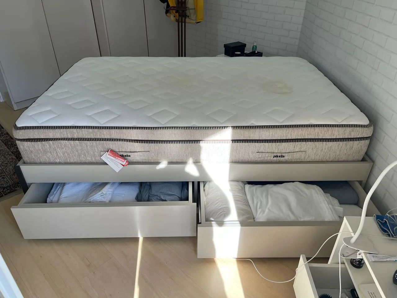 Cama viúva, com gavetas , estado nova, alta qualidade  - Foto 3