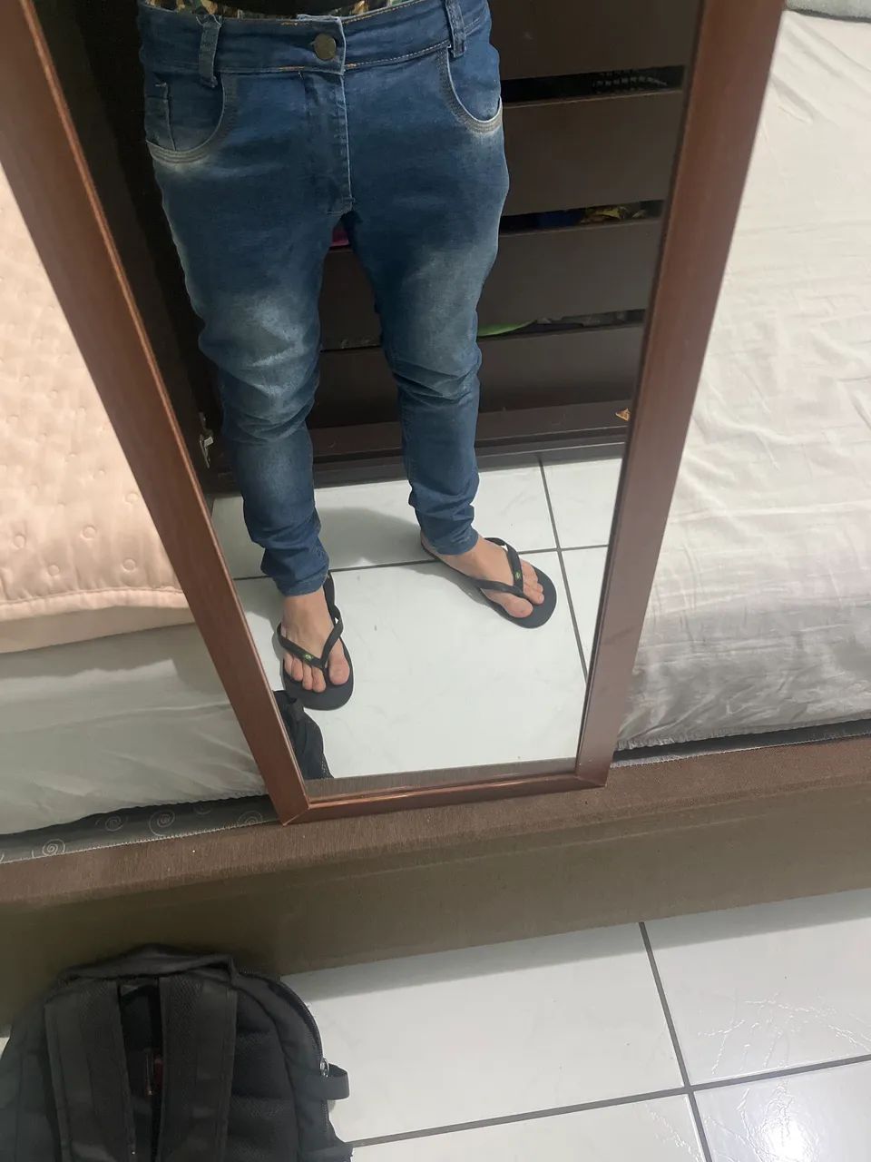 calça jeans escuro infantil  - Foto 4