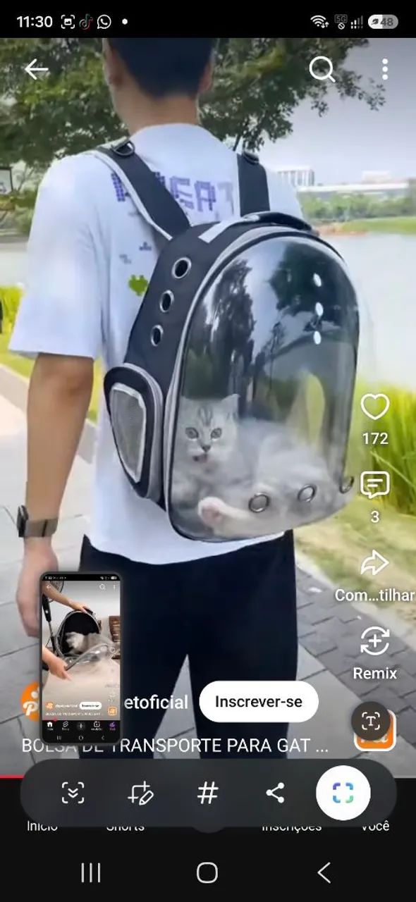 Mochila transparente para gatos - Foto 3