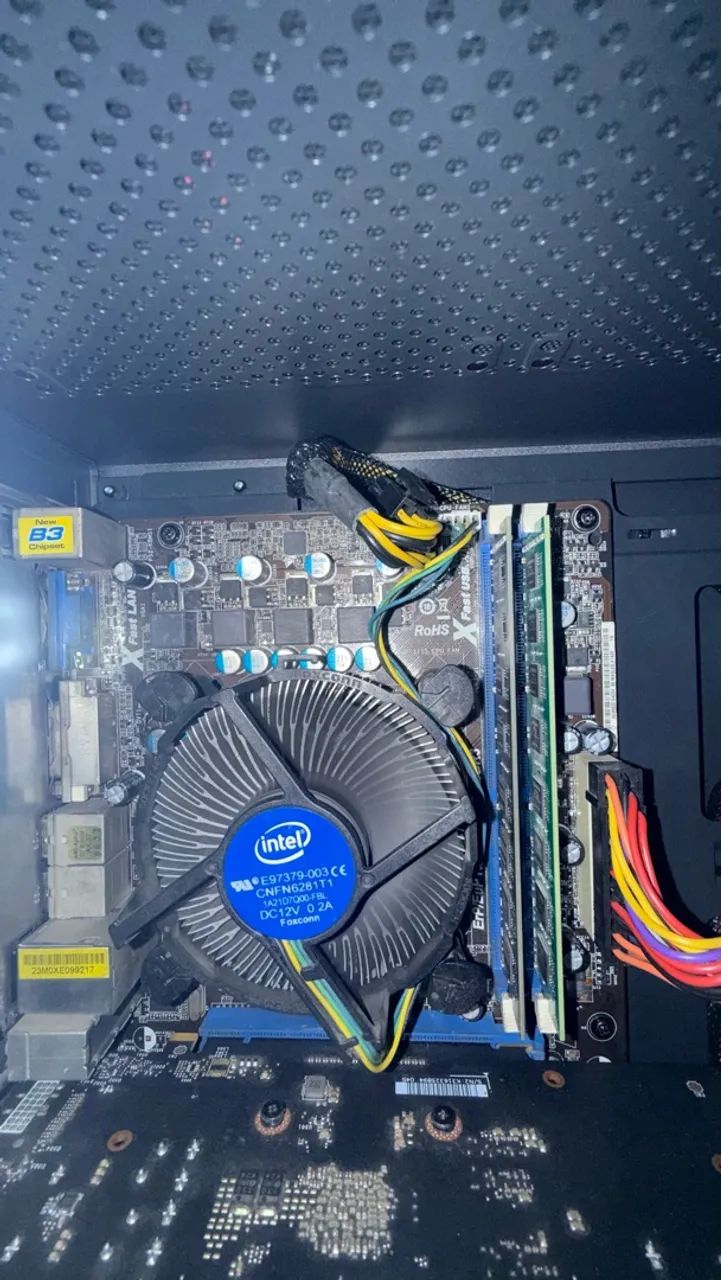 Kit placa mãe , processador e cooler e memória ram 