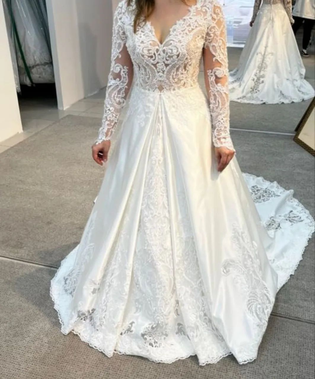 vestido de noiva barroco offwhite