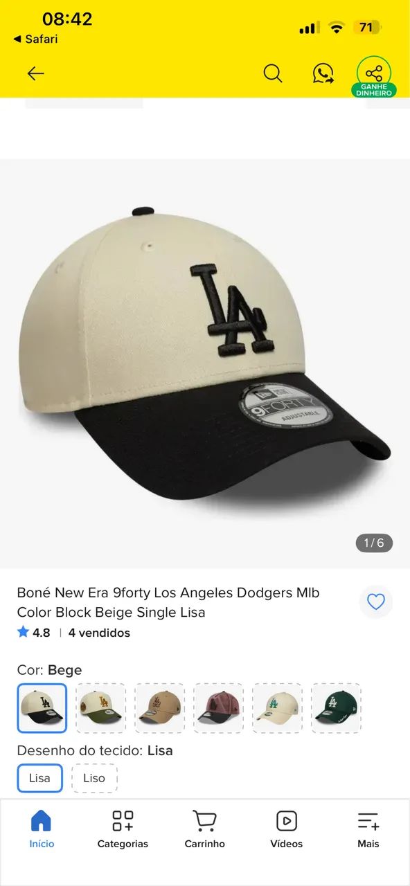 Boné New Era Los Angeles Dodgers 