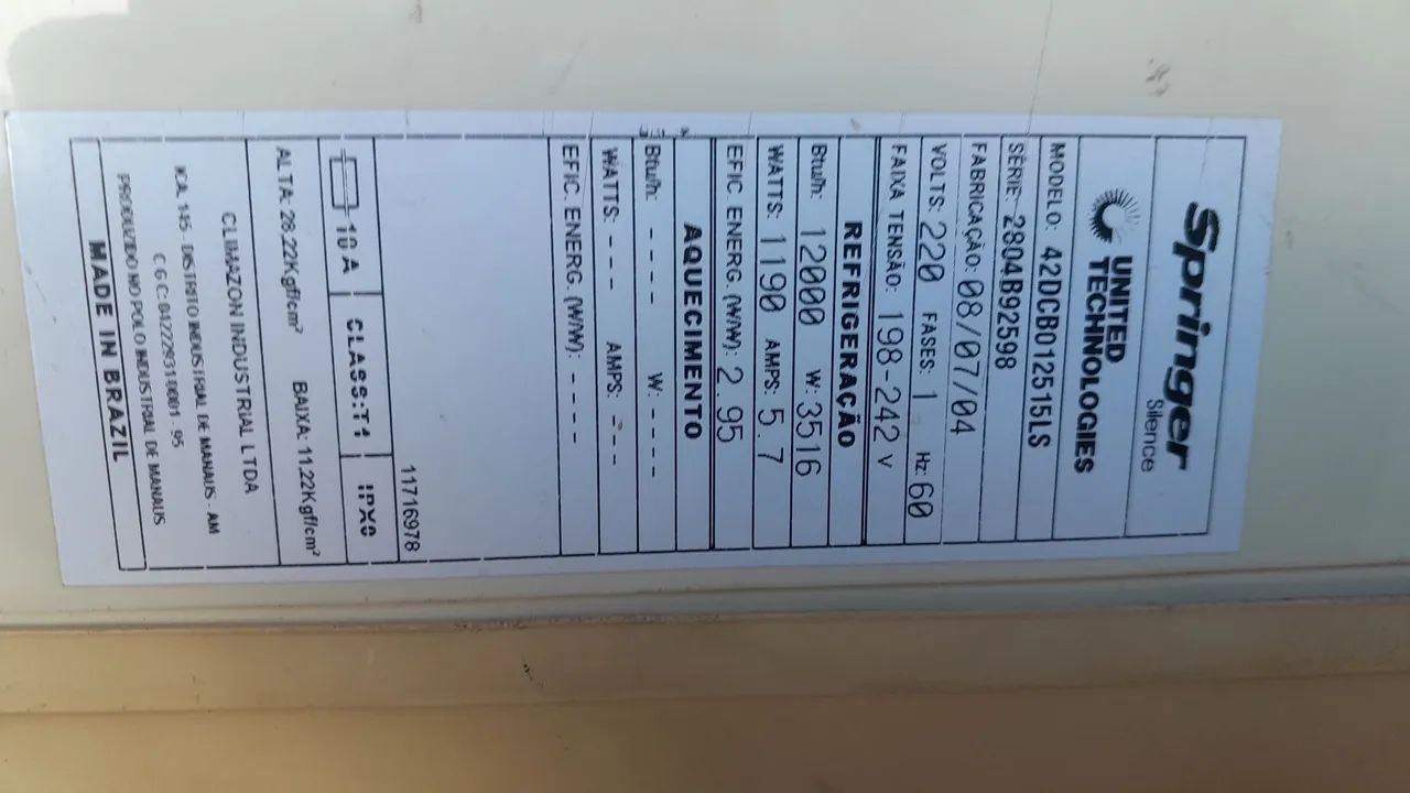 Ar condicionado 12.000 Btus Springer - Foto 4