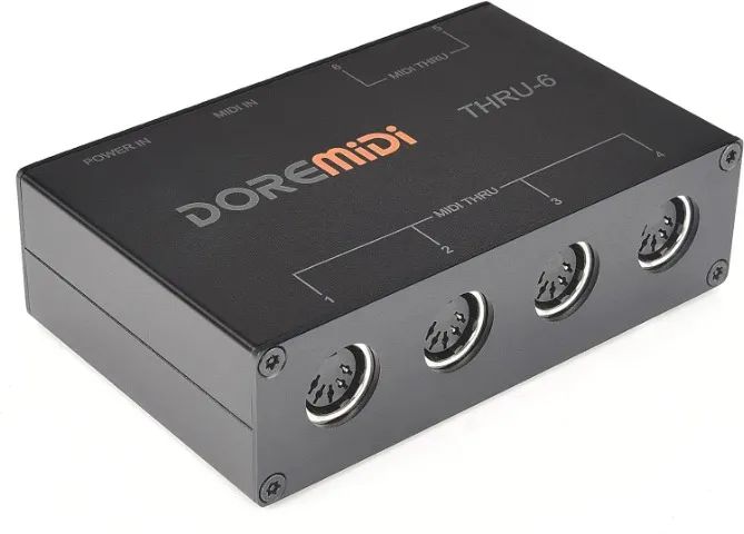 Divisor De Interface Midi Usb Host 5 Entradas Em 2 Saídas Usb - PRONTA ENTREGAPronta - Foto 4