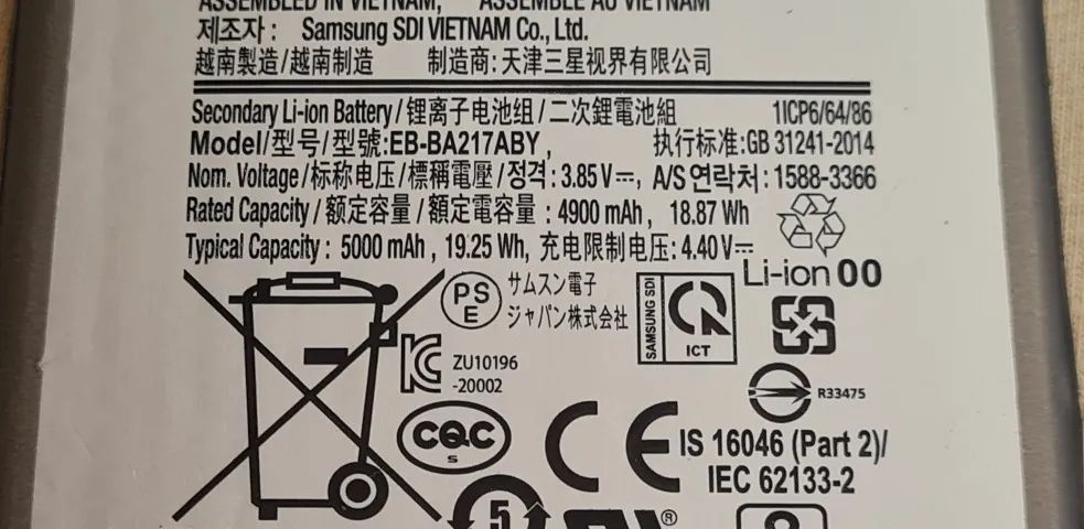 BATERIA SAMSUNG A21S EB-BA217ABY - ORIGINAL - RETIRADA - Foto 5