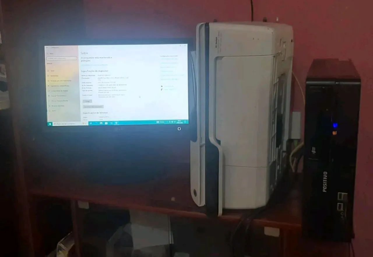 Computador completo com impressora 