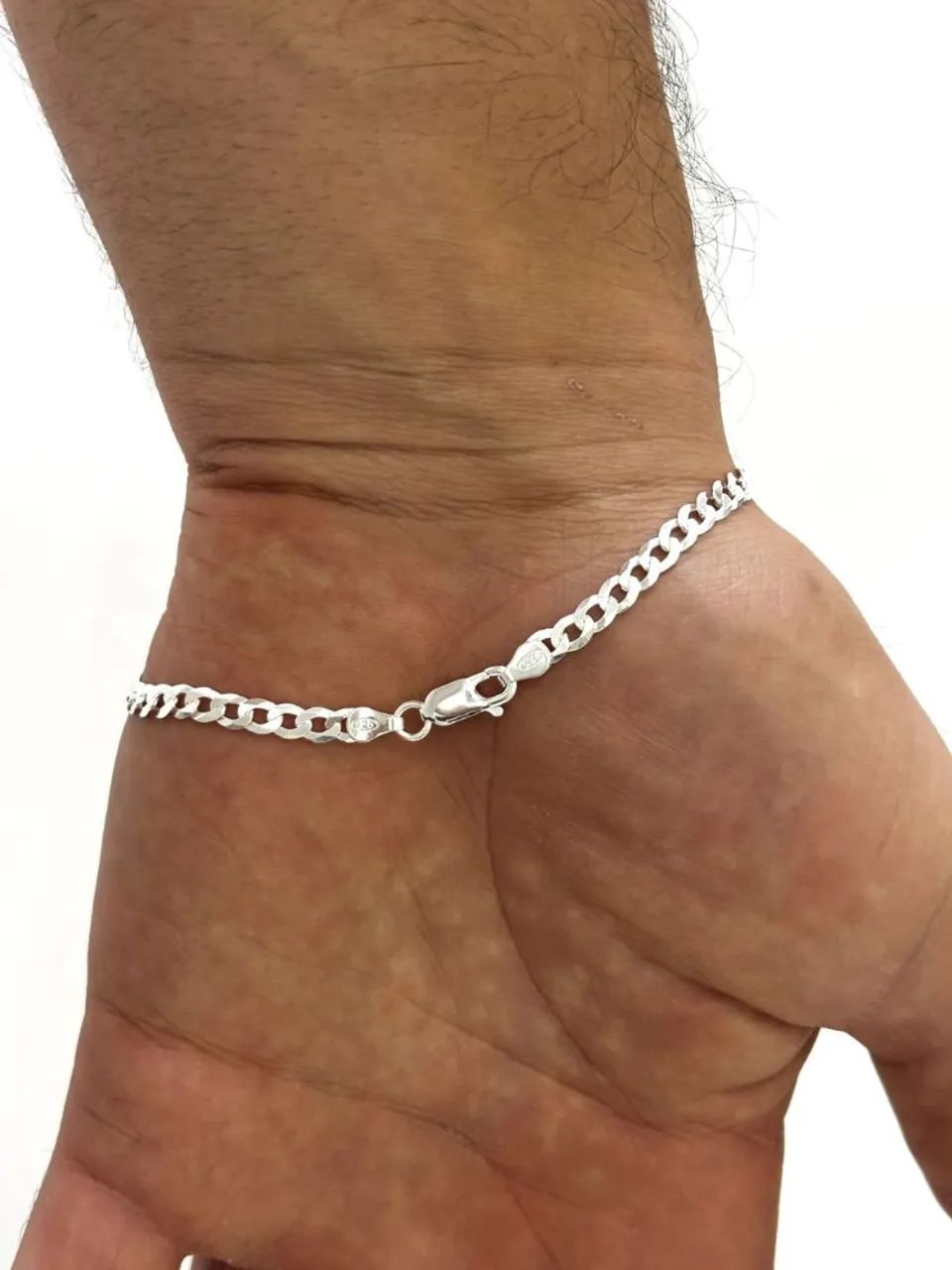 Pulseira grumet 4mm 22cm prata 925 - Foto 2