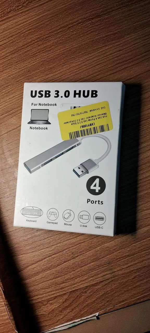 Hub USB 3.0 4 portas pc/tablet/notebook/ios