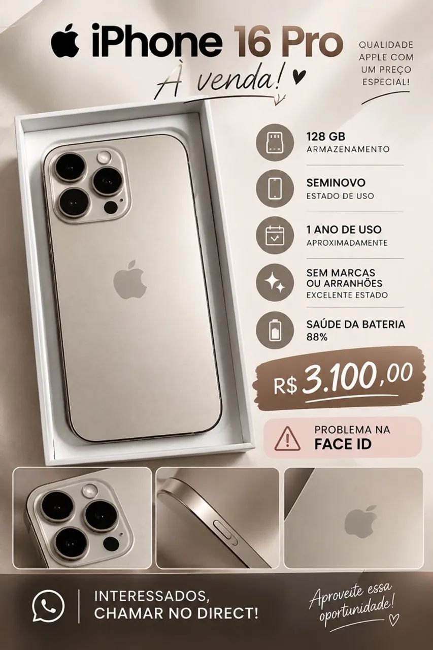 iPhone 16 pro ( ler anúncio) 