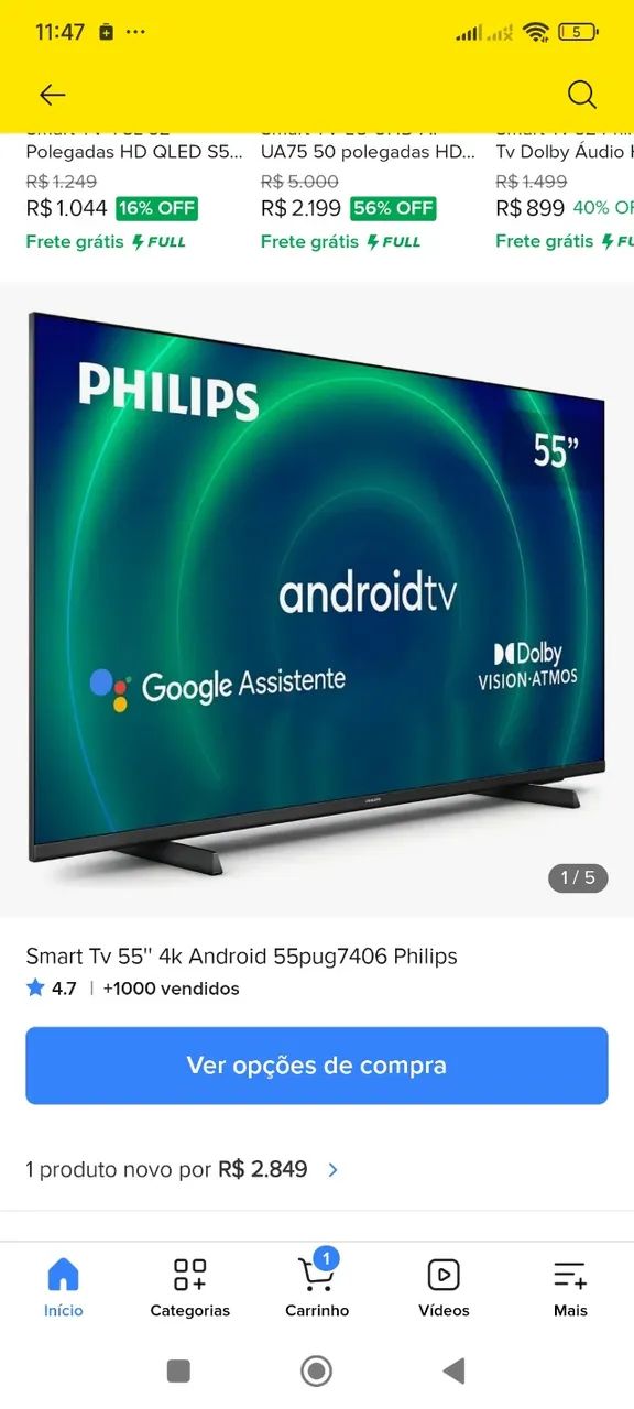 Vendo tv 50 polegadas 4k Philips!! - Foto 2