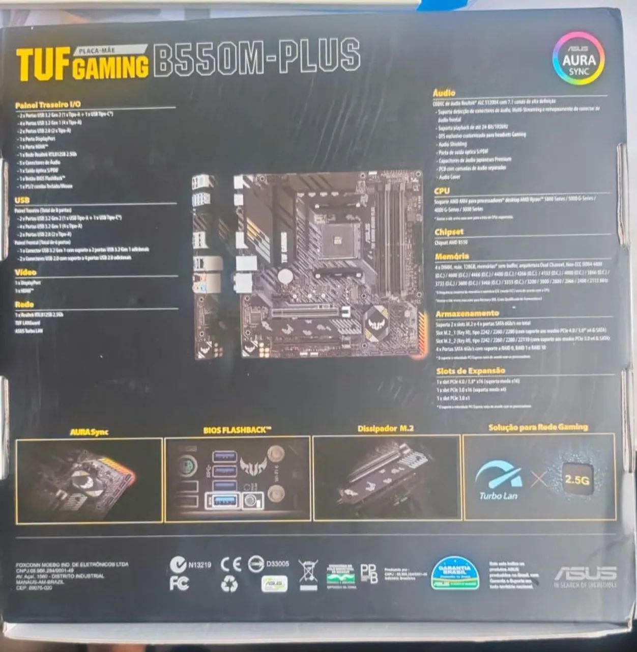 Placa Mãe ASUS TUF Gaming B550M-PLUS AM4 - Nova (Sem uso) - Foto 2