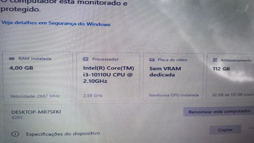 notebook lenovo i3 10110u/ ssd - Foto 2