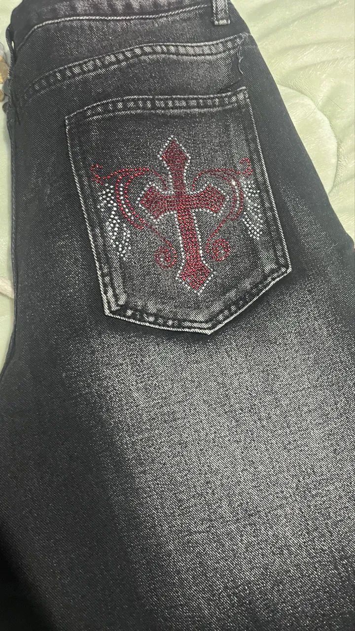 Calça baggy cravejada  - Foto 4