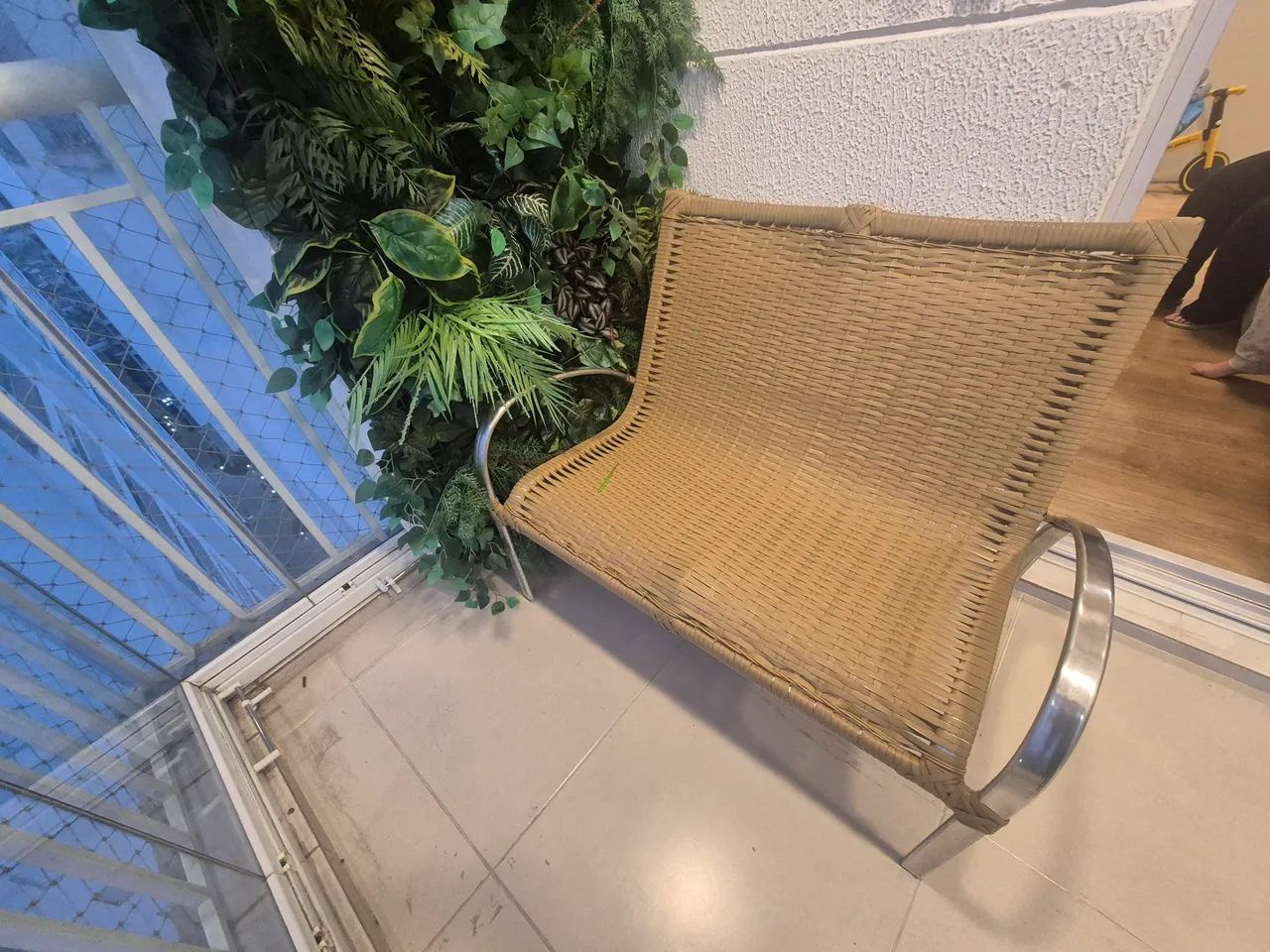 Namoradeira sofa cadeira descanso varanda vime fibra
