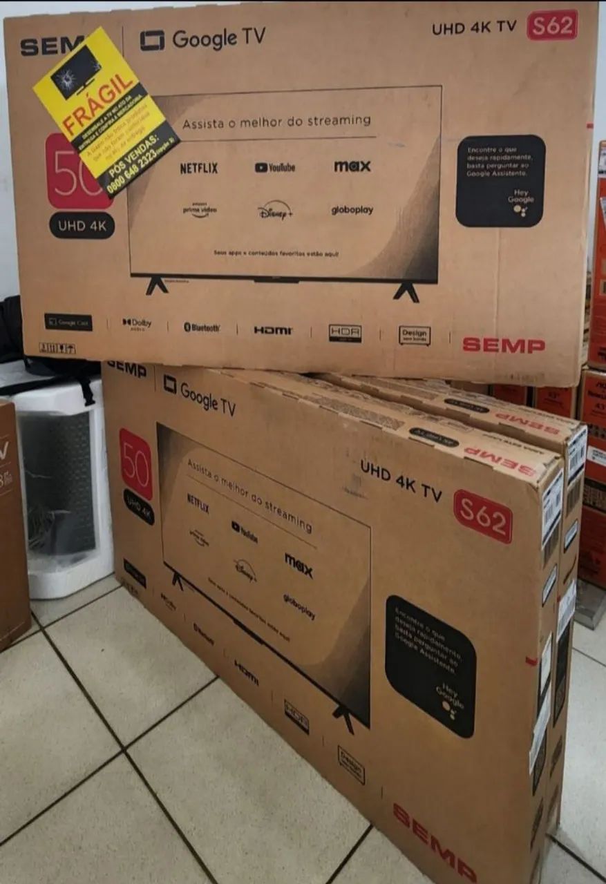Smart TV 50 Polegadas 4K - Nova com Garantia e Nota Fiscal 