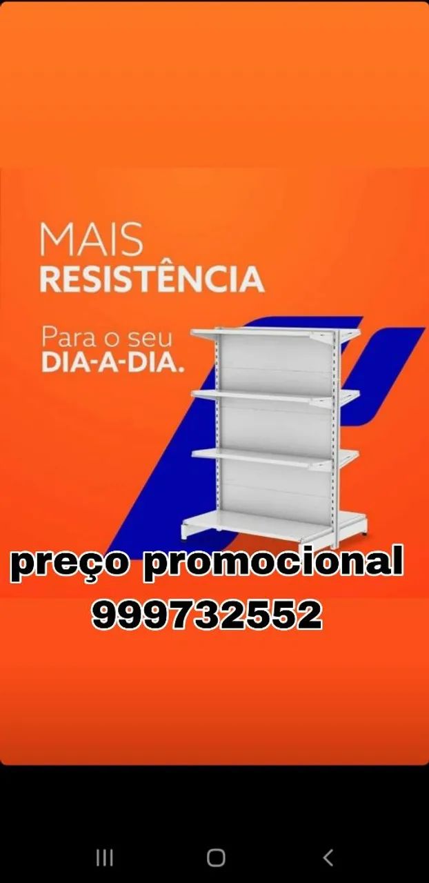 Gôndolas pra comércio parede e centro novas 