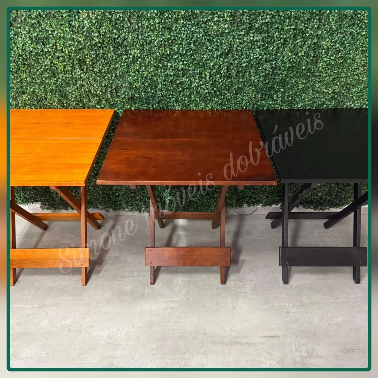 Mesa bar e restaurante dobrável em madeira maciça