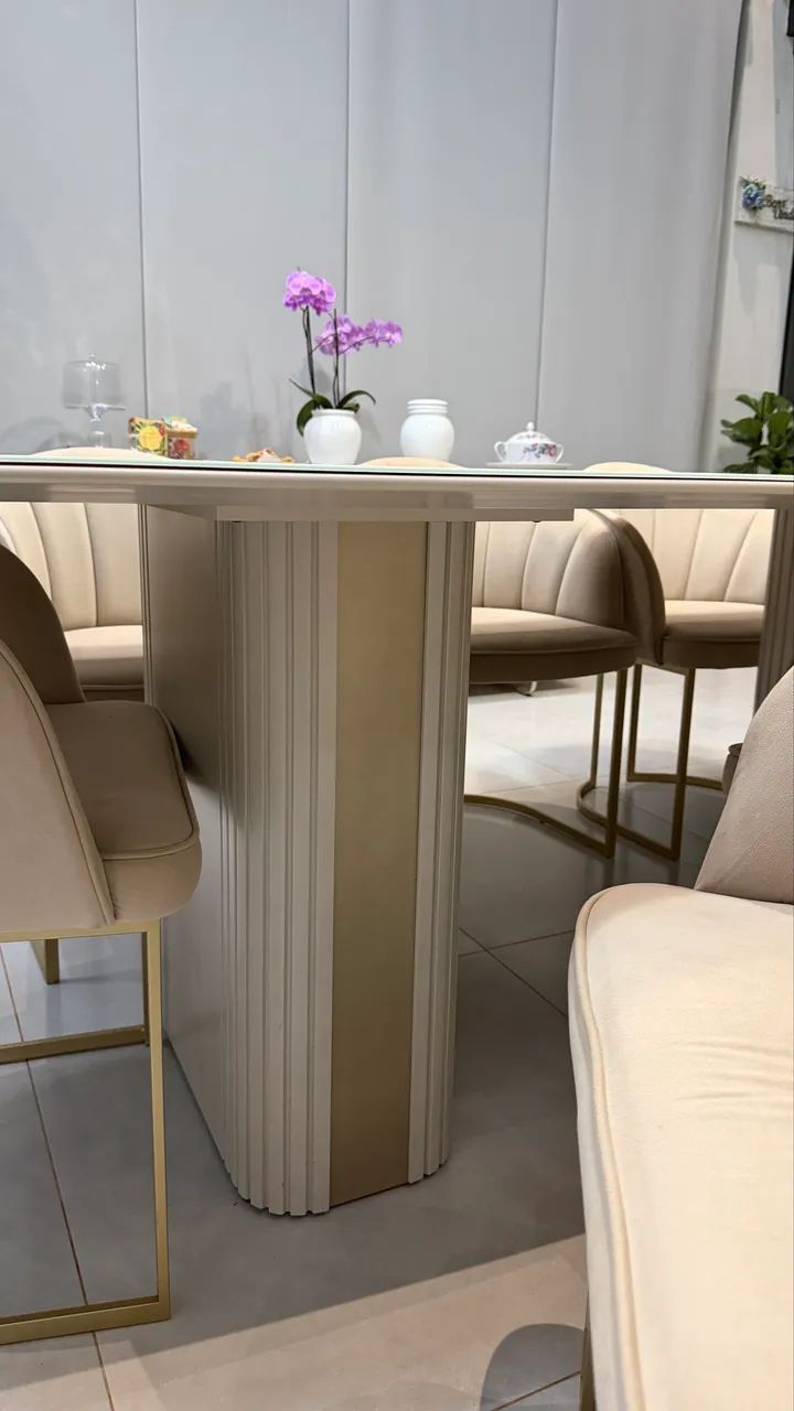 CONJUNTO MESA 8 LUGARES ALTO PADRÃO  - Foto 4