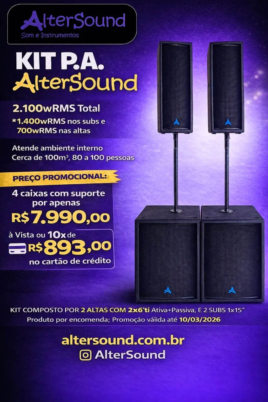 Caixas de som e Trat. Acústico. Som Line Array Sub Som Profissional Igreja Ambiente - Foto 3