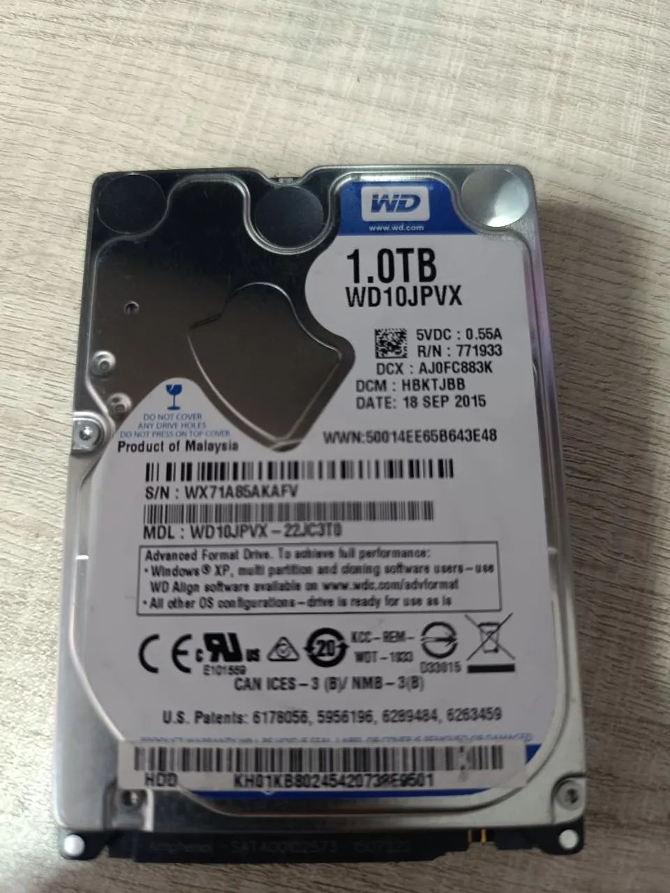 Hd notebook 1TB