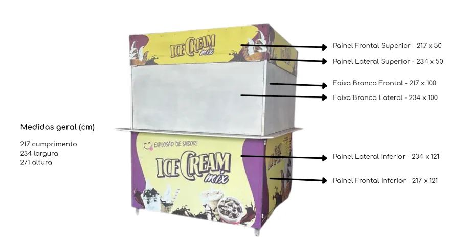 Trailer grande comercial para vendas