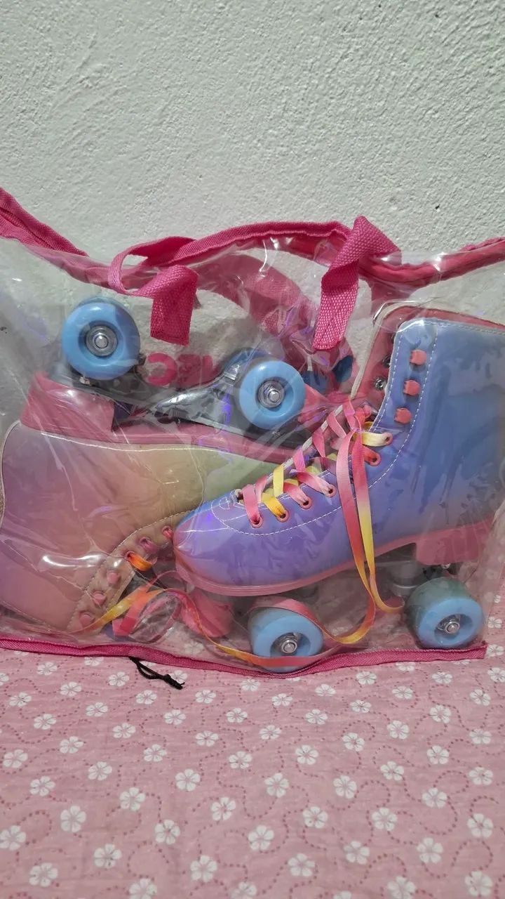Patins + kit de proteção  - Foto 4
