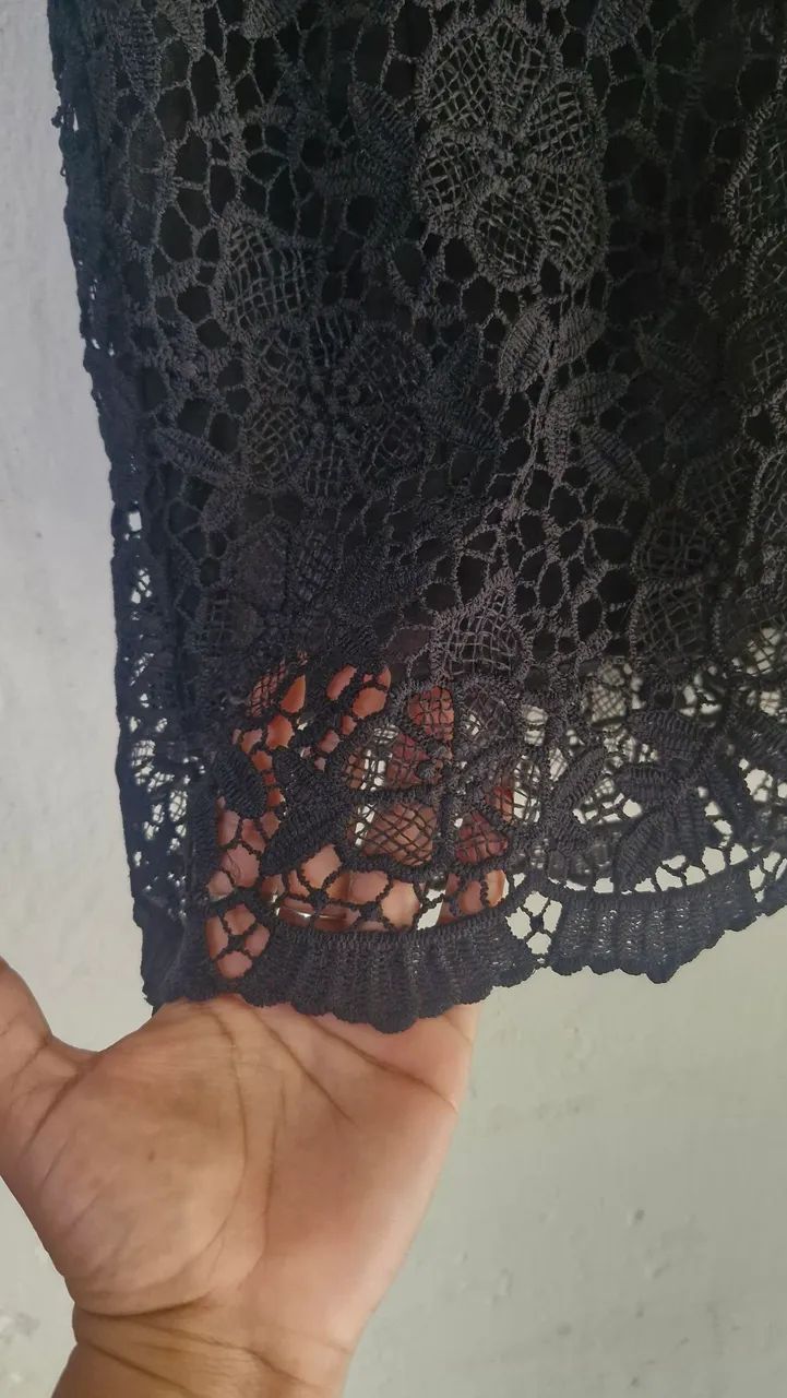 Saia preta estilo bordado - Foto 5