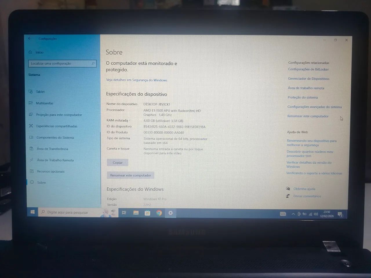Notebook Samsung  - Foto 2
