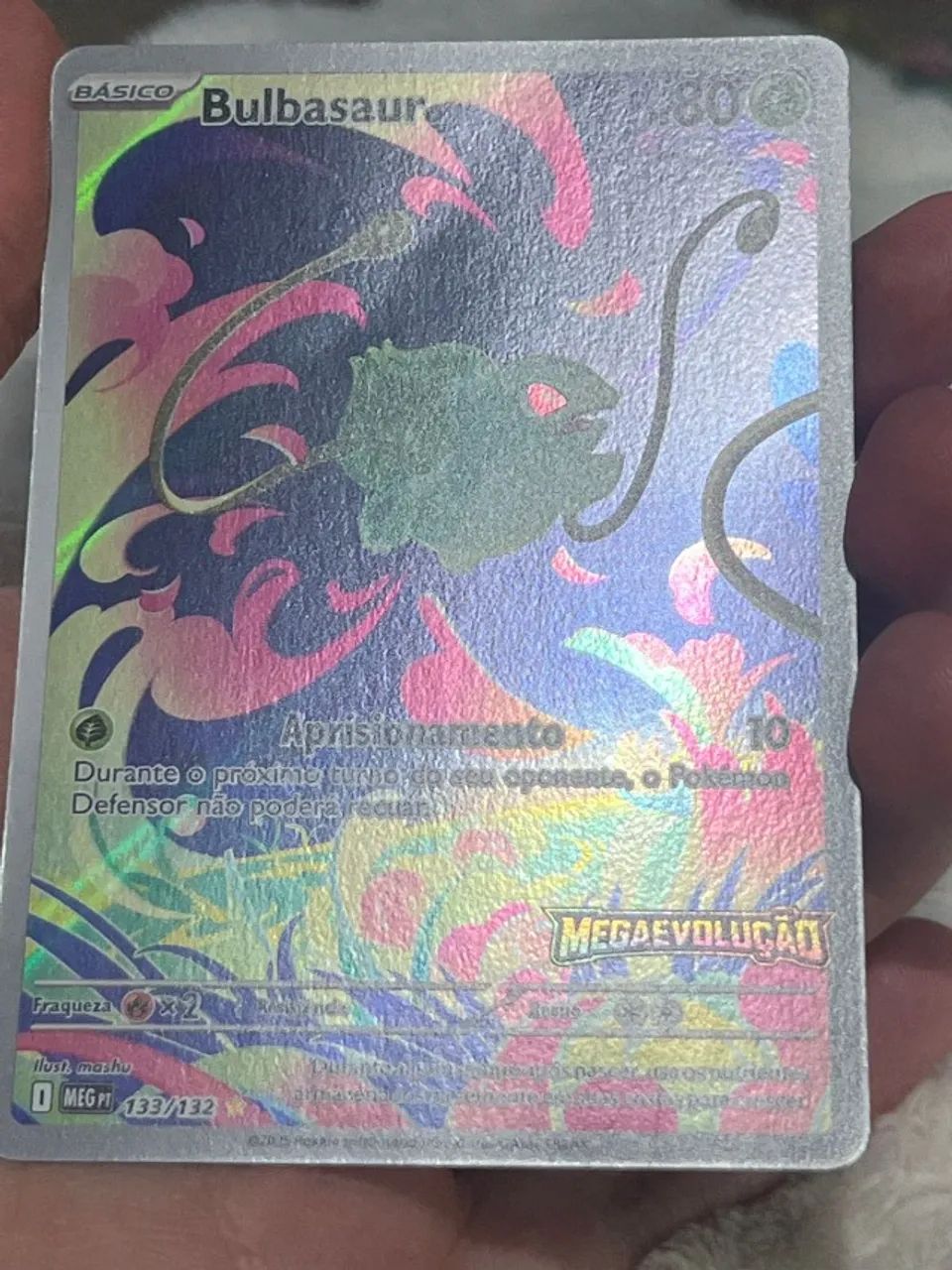 QUALIDADE NOVA PROMO Bulbasaur (Mega Evolution Stamp) (133b/?)