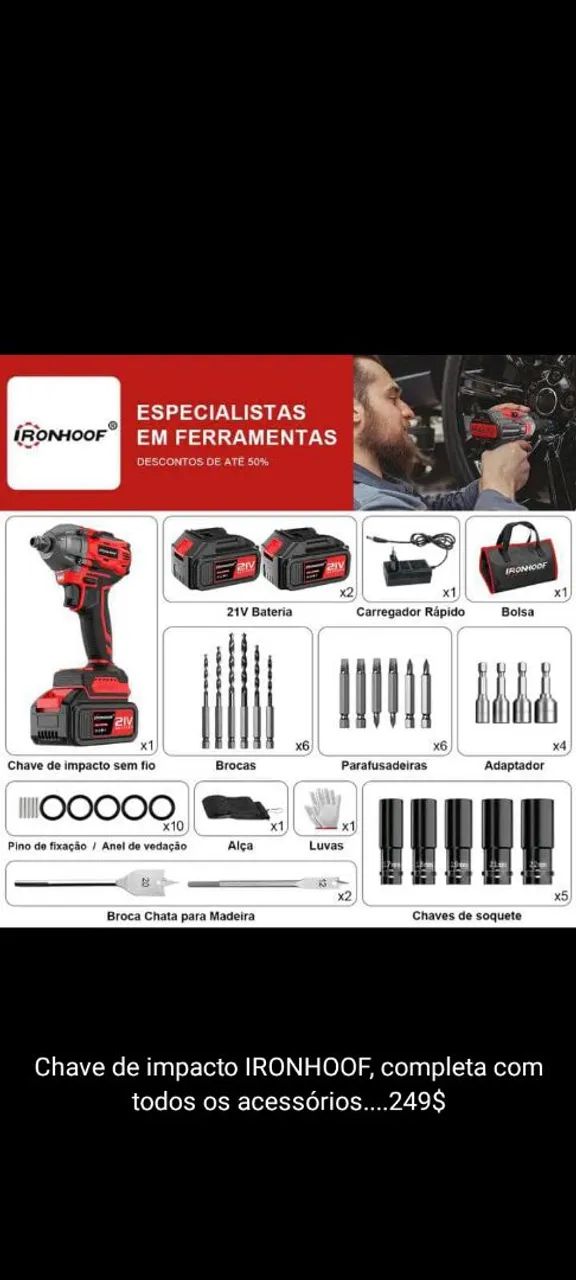 Chave de impacto IRONHOOF original 