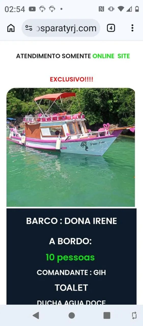 Embarcação dona irene