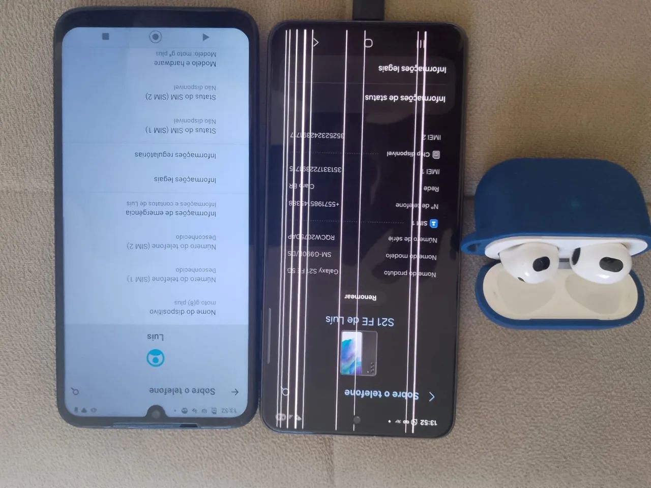 Galaxy S21 FE, Moto G8 plus e AirPods 2 pro - Foto 2