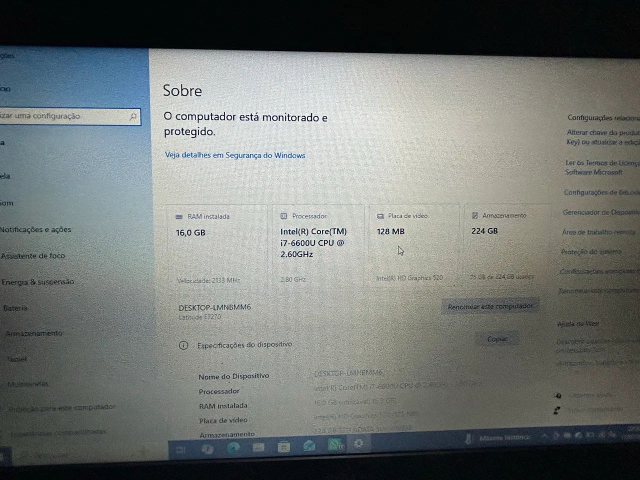 Notebook Dell Latitude E7270 i7 | 16GB RAM | SSD 240GB - Foto 4