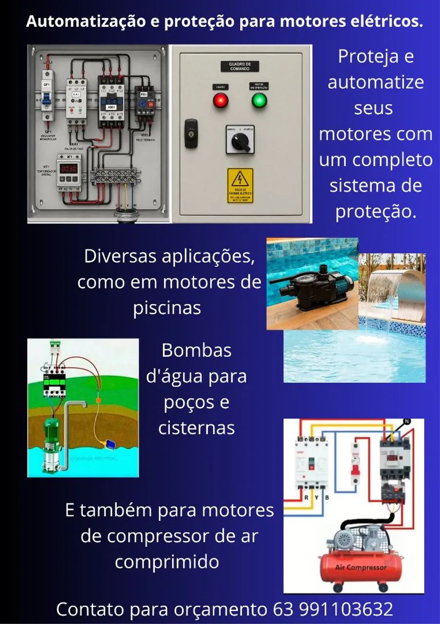 CAIXA DE COMANDO E PROTEÇÃO PARA MOTORES ELÉTRICOS 