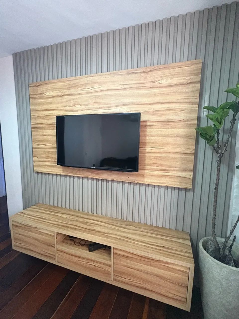 Rack e painel ripado elegantes - Foto 3