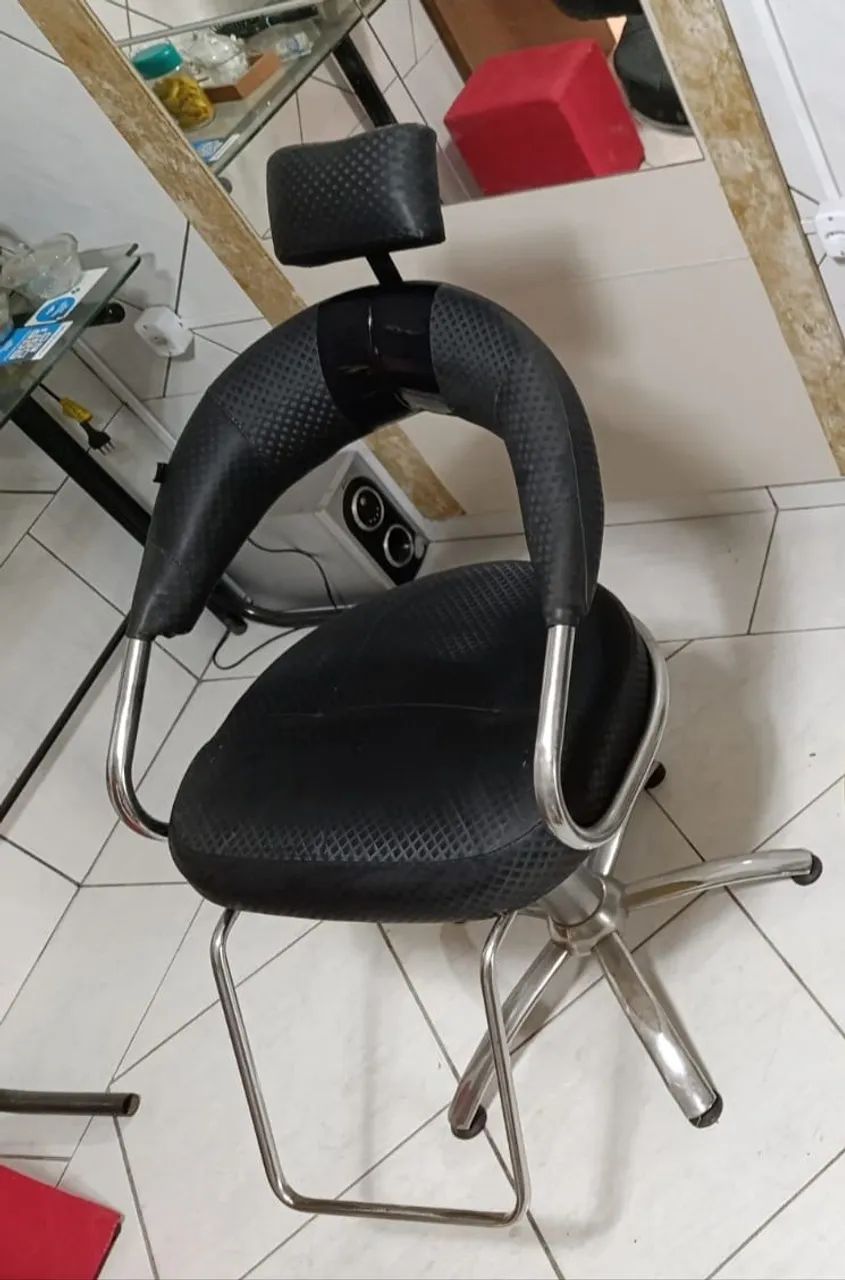 Cadeira hidráulica cabeleleiro 