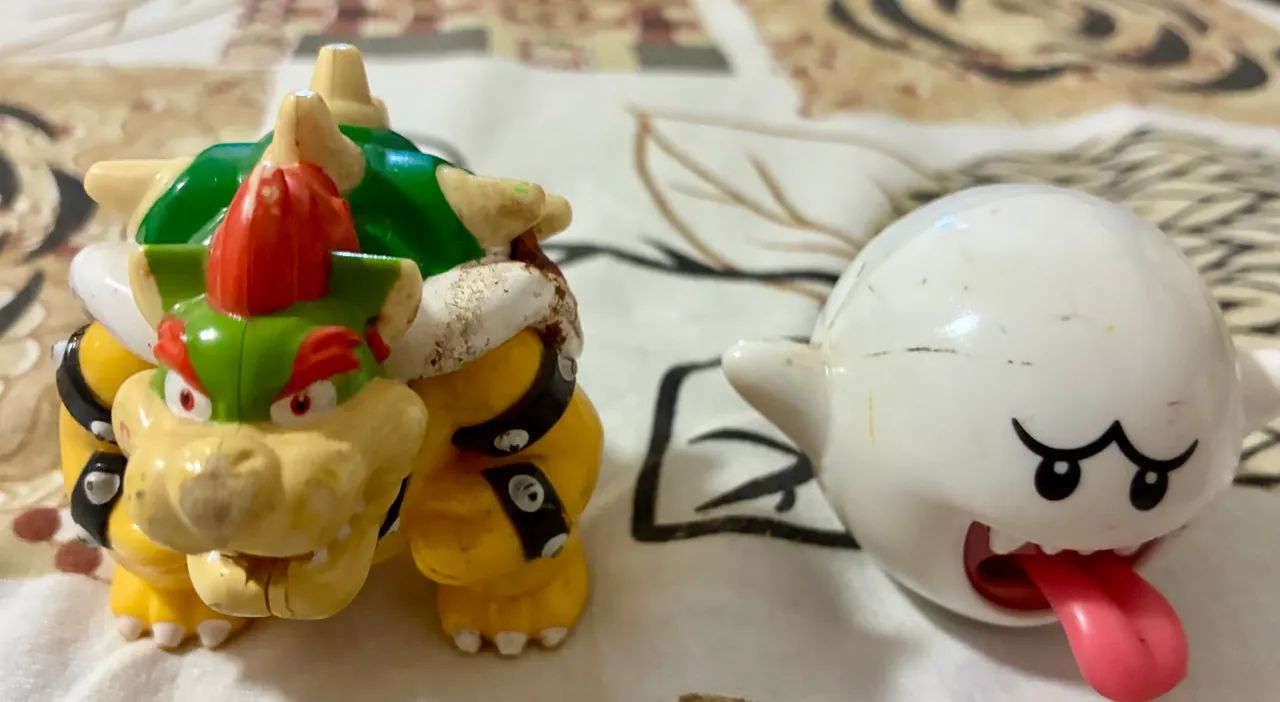 Bonecos Super Mario - Bowser e Boo - Nintendo 
