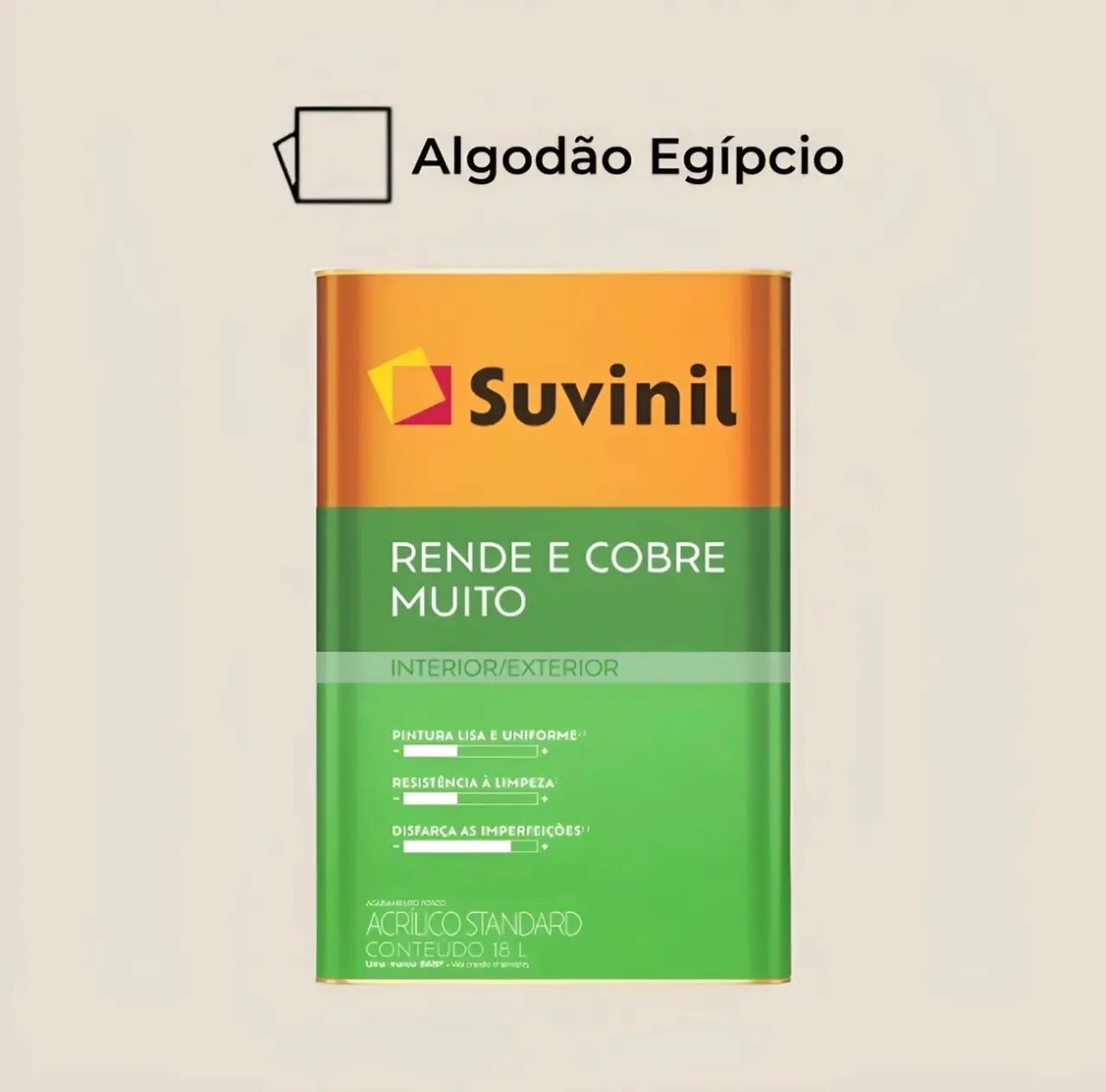 Tinta Suvinil Algodão Egípcio 18L Nova lacrada