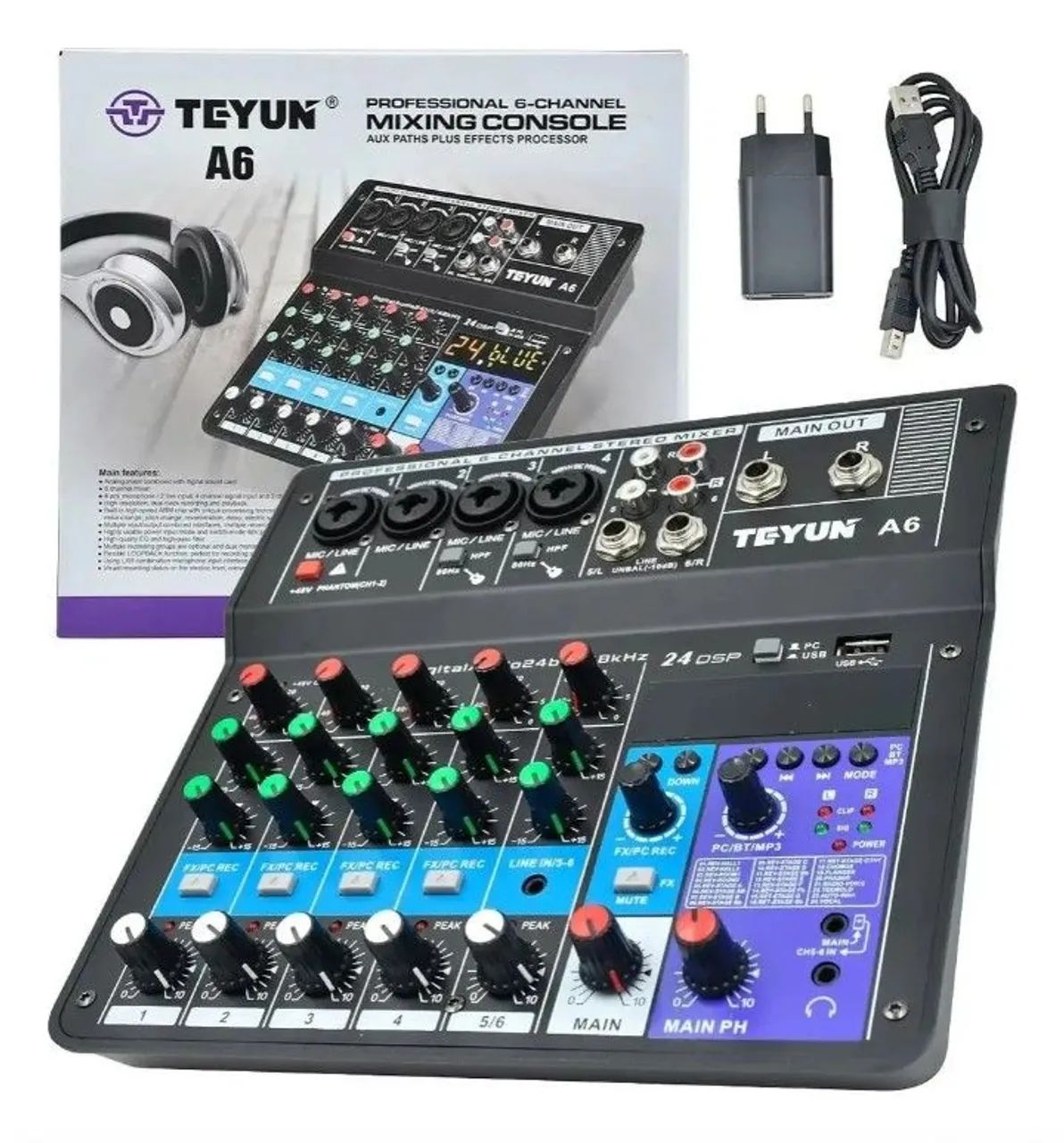 Mesa de Som Digital Teyun A6
