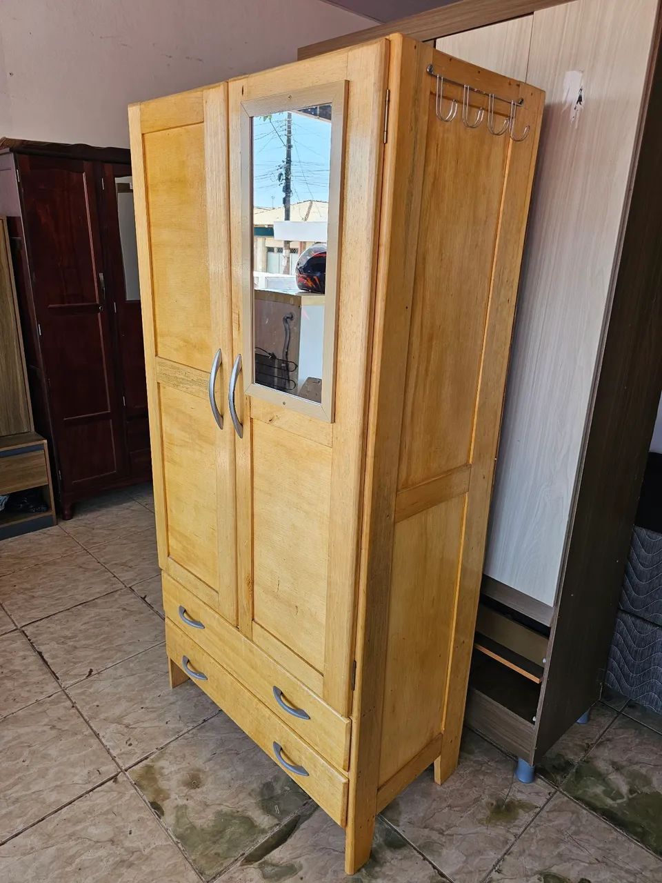 Guarda roupa usado madeira Marupá  - Foto 4