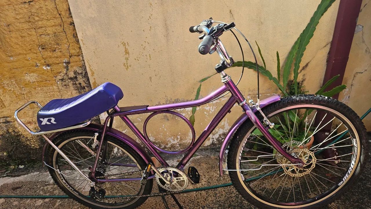 BICICLETA BARRA CIRCULAR ARO 26 ROXA - Foto 2