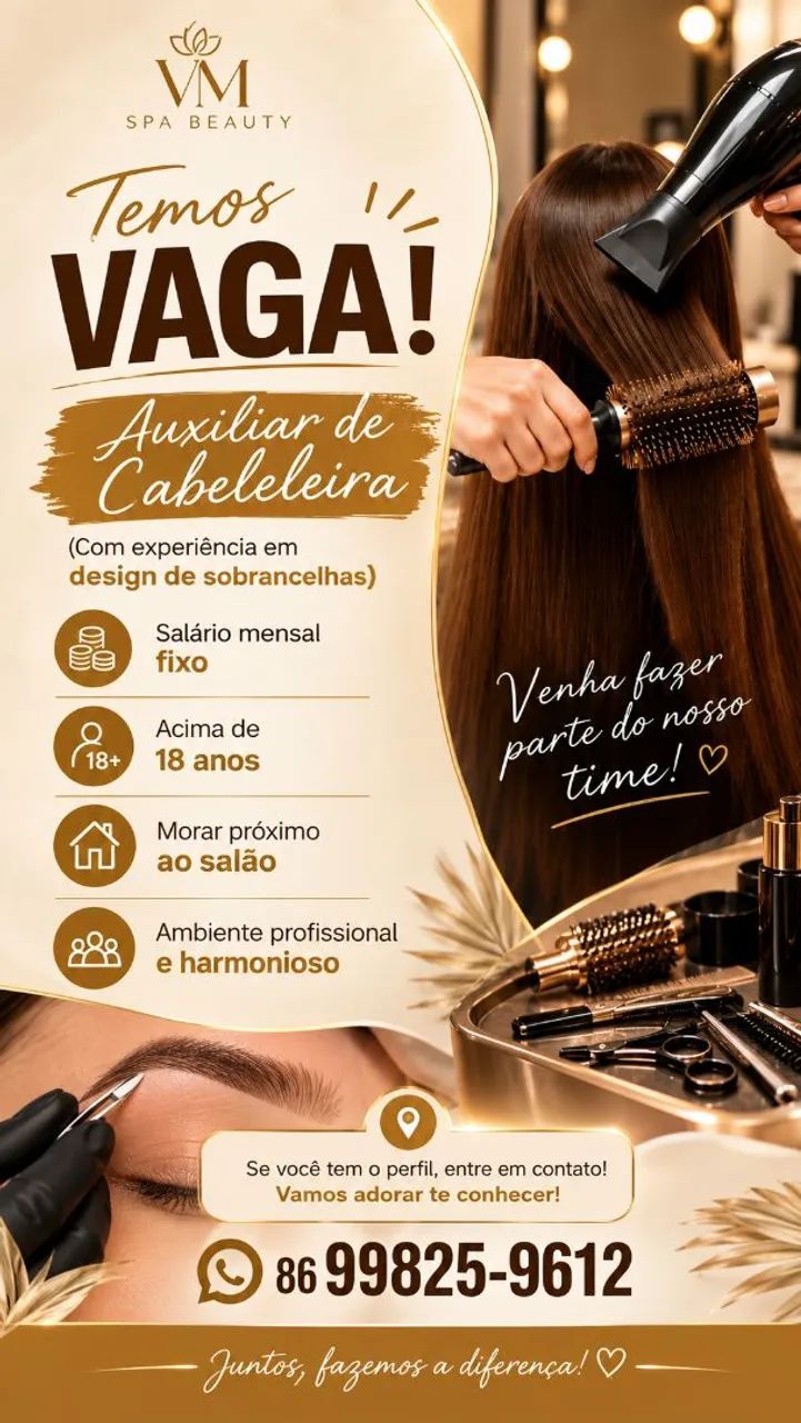 Vaga para cabeleireira 