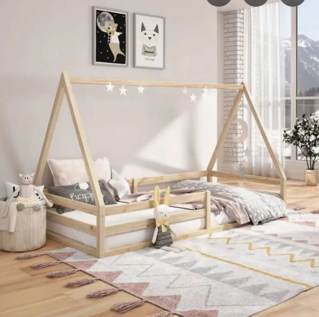 Cama montessoriana - Madeira maciça 