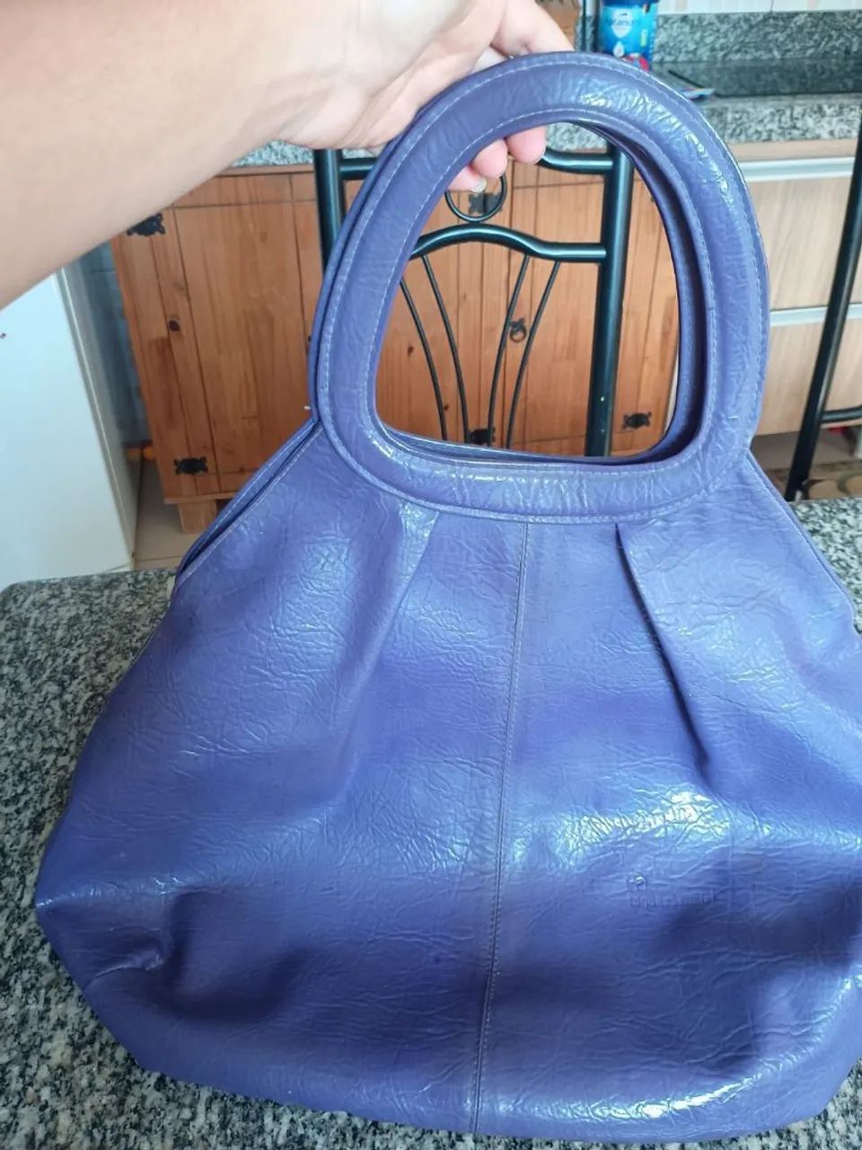 Bolsa Toquessencial Roxa de Couro