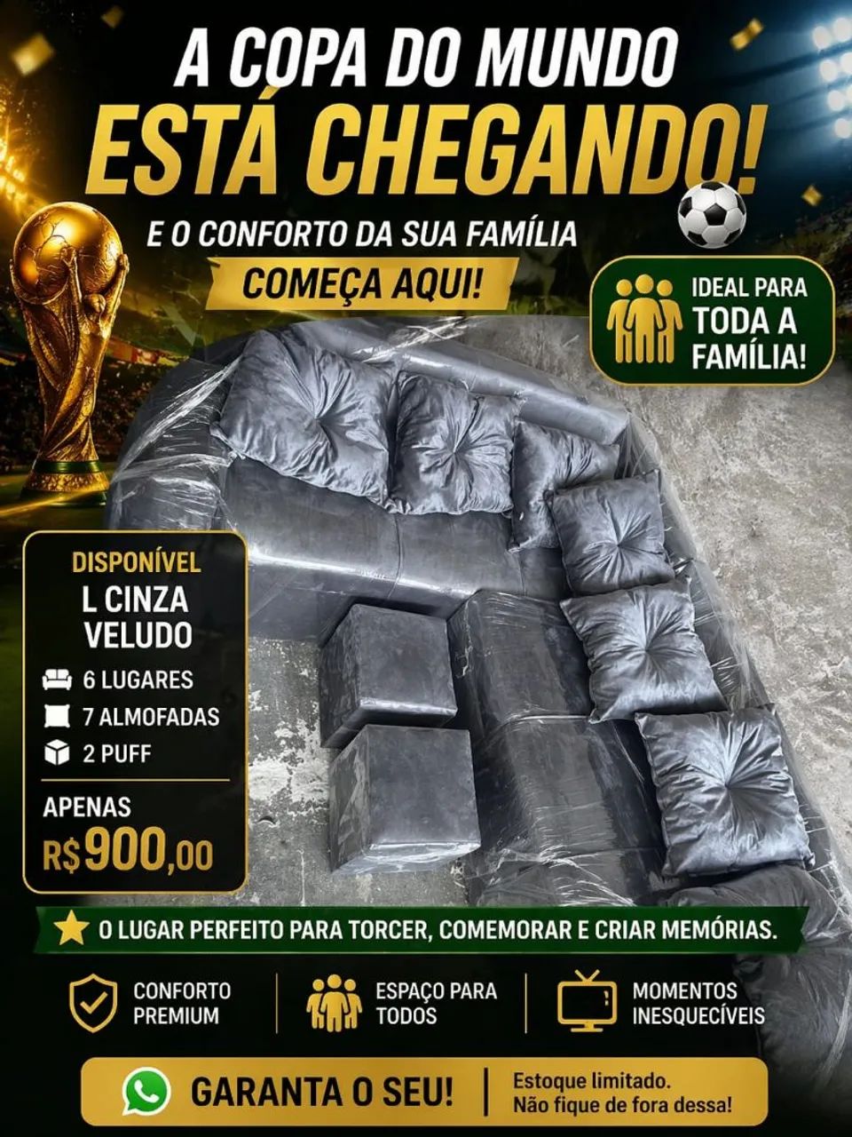 O Espaço Ideal Para Reunir a Família e Torcer - Sofás e Poltronas ...