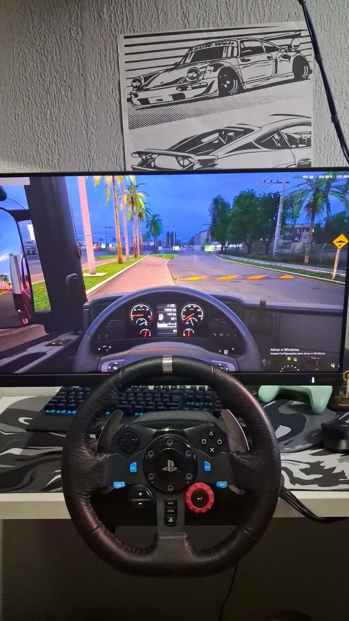 Volante logitech g29 com câmbio 