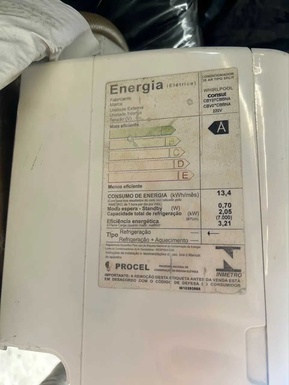 Ar condicionado Consul 7.000 Btus - Foto 2